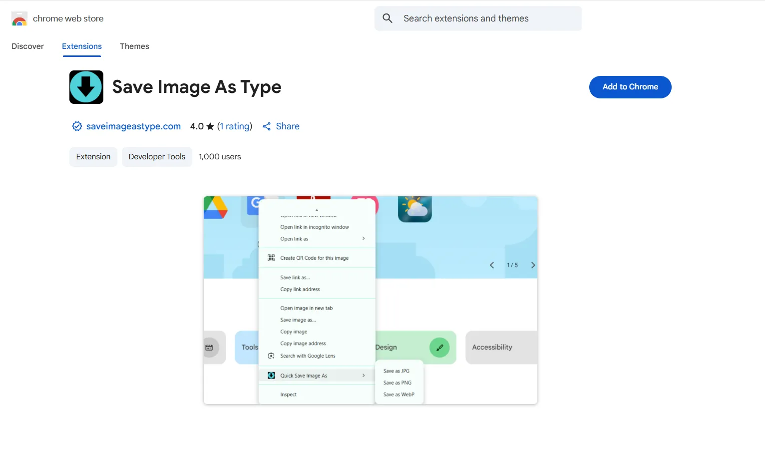 Save Image As Type Interface